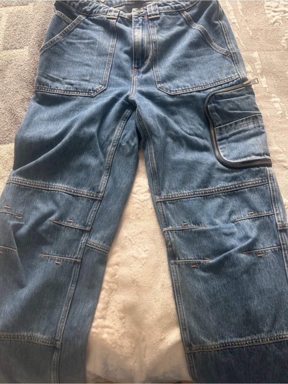 ALLSAINTS Florence Wide Leg
Denim Cargo Trouser size 4